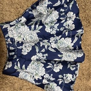 Floral silk skirt